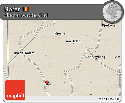 Shaded Relief 3D Map of Nofar