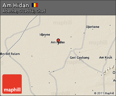 Shaded Relief 3D Map of Am Hidan
