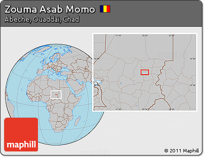 Gray Location Map of Zouma Asab Momo