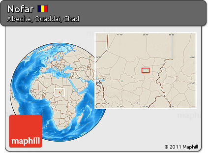 Shaded Relief Location Map of Nofar