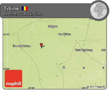 Physical Map of Tibiné