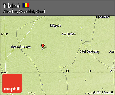Physical Map of Tibiné
