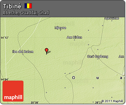 Physical Map of Tibiné