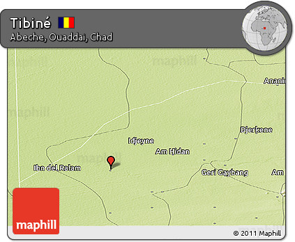 Physical Panoramic Map of Tibiné
