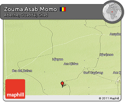 Physical Panoramic Map of Zouma Asab Momo