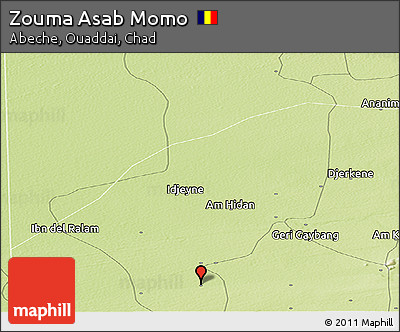 Physical Panoramic Map of Zouma Asab Momo