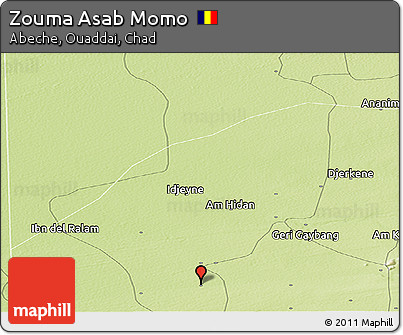 Physical Panoramic Map of Zouma Asab Momo