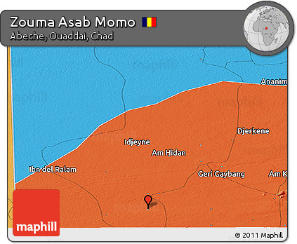 Political Panoramic Map of Zouma Asab Momo