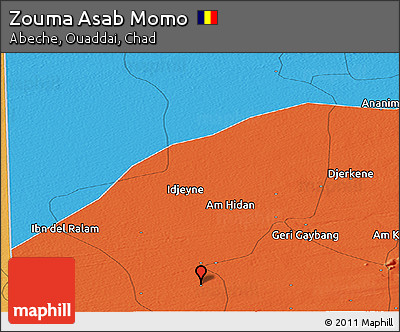 Political Panoramic Map of Zouma Asab Momo