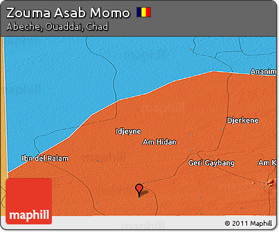 Political Panoramic Map of Zouma Asab Momo