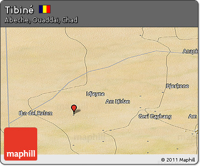 Satellite Panoramic Map of Tibiné