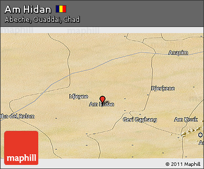 Satellite Panoramic Map of Am Hidan