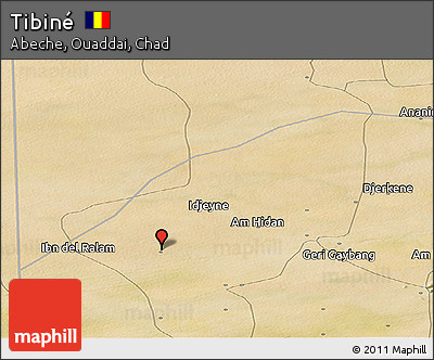 Satellite Panoramic Map of Tibiné