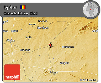 Physical 3D Map of Djéler