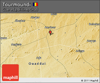 Physical 3D Map of Tourmoundi