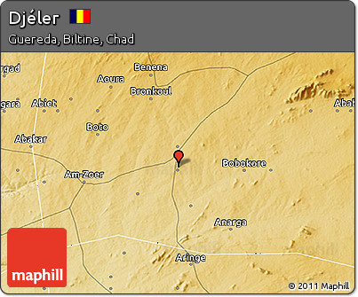 Physical 3D Map of Djéler