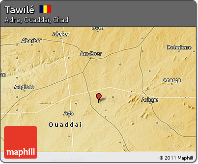 Physical 3D Map of Tawilé