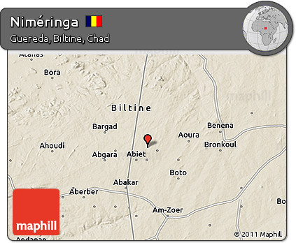 Shaded Relief 3D Map of Niméringa