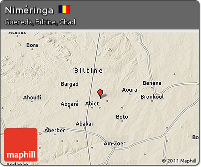 Shaded Relief 3D Map of Niméringa