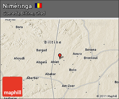 Shaded Relief 3D Map of Niméringa