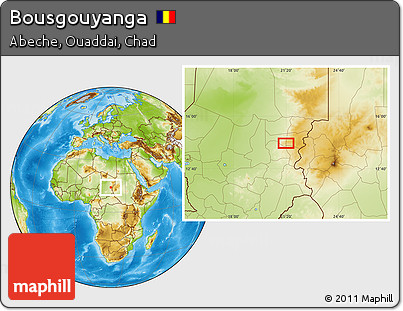 Physical Location Map of Bousgouyanga