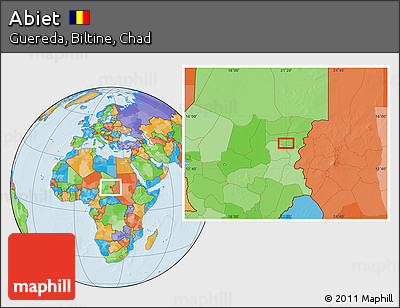 Political Location Map of Abiet