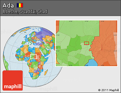 Political Location Map of Ada