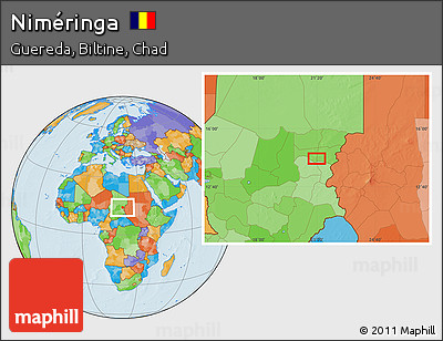 Political Location Map of Niméringa