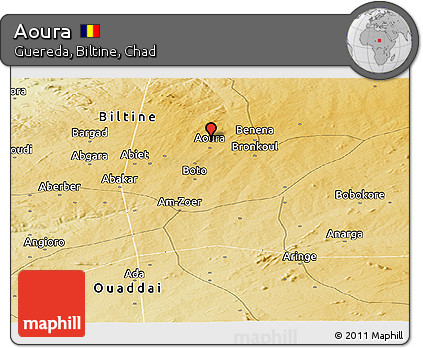 Physical Panoramic Map of Aoura