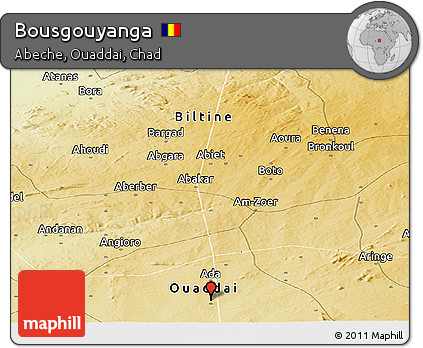 Physical Panoramic Map of Bousgouyanga