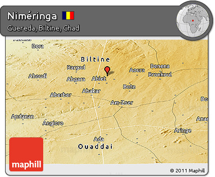 Physical Panoramic Map of Niméringa