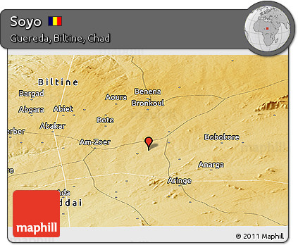 Physical Panoramic Map of Soyo
