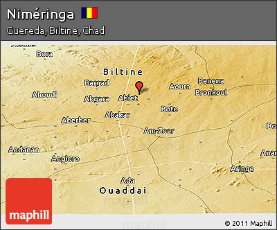 Physical Panoramic Map of Niméringa