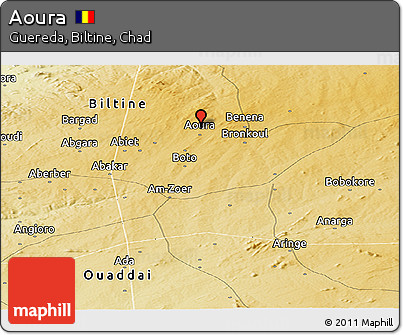 Physical Panoramic Map of Aoura
