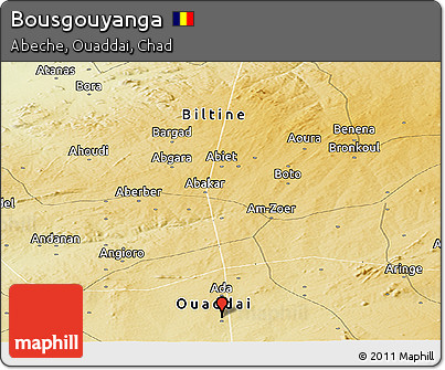 Physical Panoramic Map of Bousgouyanga