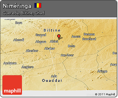 Physical Panoramic Map of Niméringa