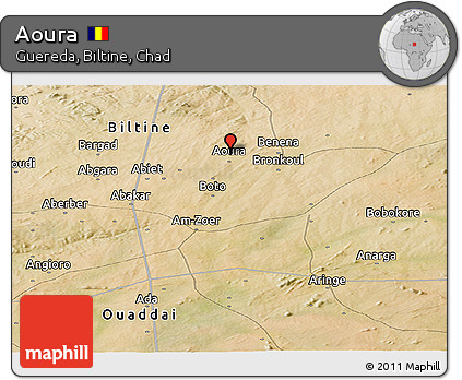 Satellite Panoramic Map of Aoura