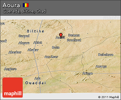 Satellite Panoramic Map of Aoura