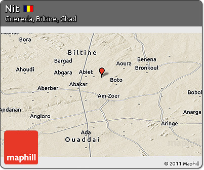 Shaded Relief Panoramic Map of Nit