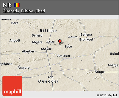 Shaded Relief Panoramic Map of Nit