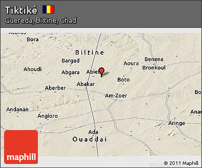 Shaded Relief Panoramic Map of Tiktiké