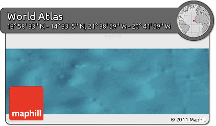Satellite Panoramic Map of the Area around 14° 15' 49" N, 21° 10' 29" W