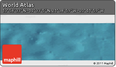 Satellite Panoramic Map of the Area around 14° 15' 49" N, 21° 10' 29" W