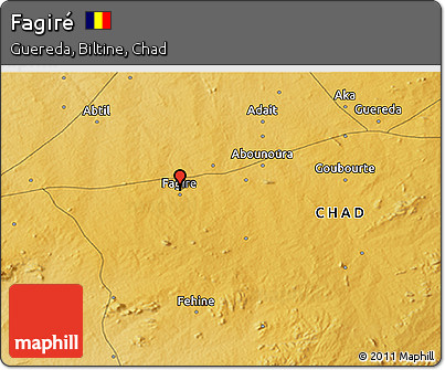 Physical 3D Map of Fagiré