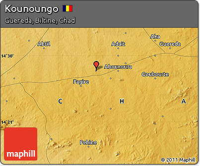 Physical Map of Kounoungo