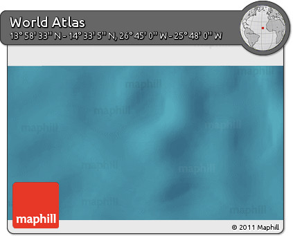 Satellite 3D Map of the Area around 14° 15' 49" N, 26° 16' 29" W