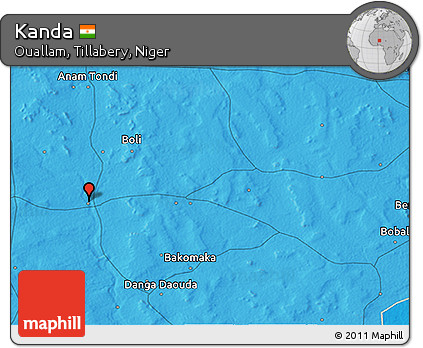 Political 3D Map of Kanda