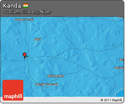 Political 3D Map of Kanda