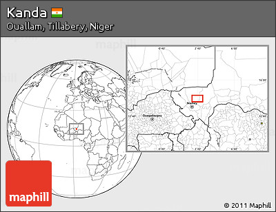 Blank Location Map of Kanda
