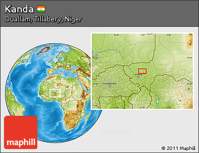 Physical Location Map of Kanda